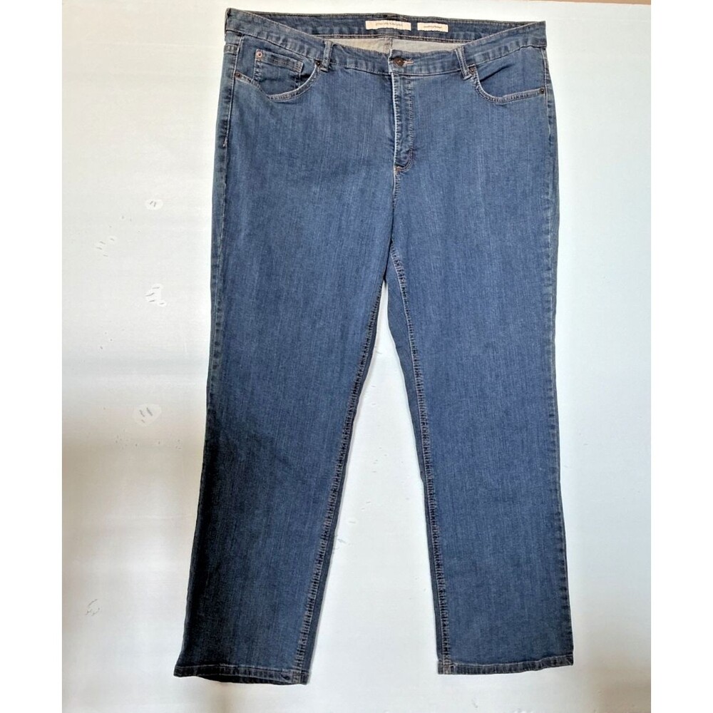 Jones New York Lexington Straight Leg Jeans Womens Size 22W Blue Denim